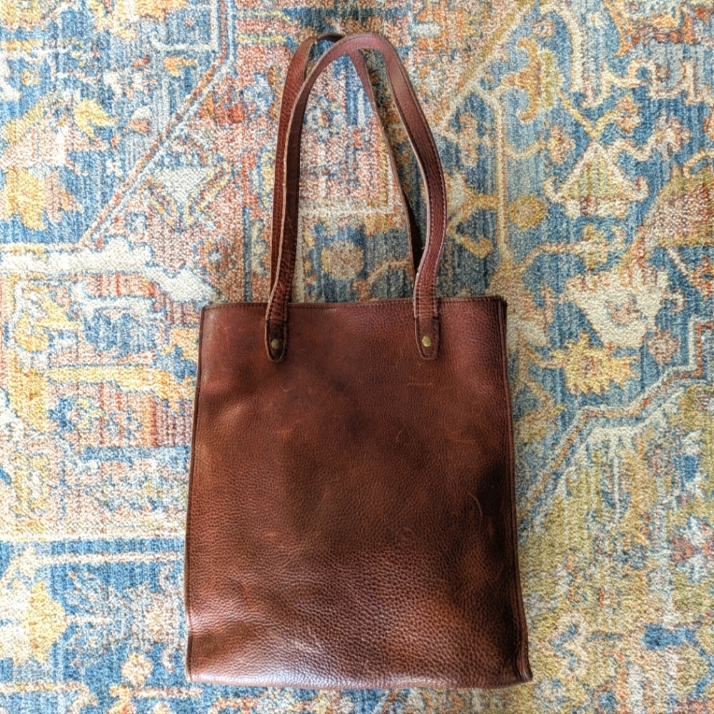 Duluth Trading Co. Brown Leather Tote Bag